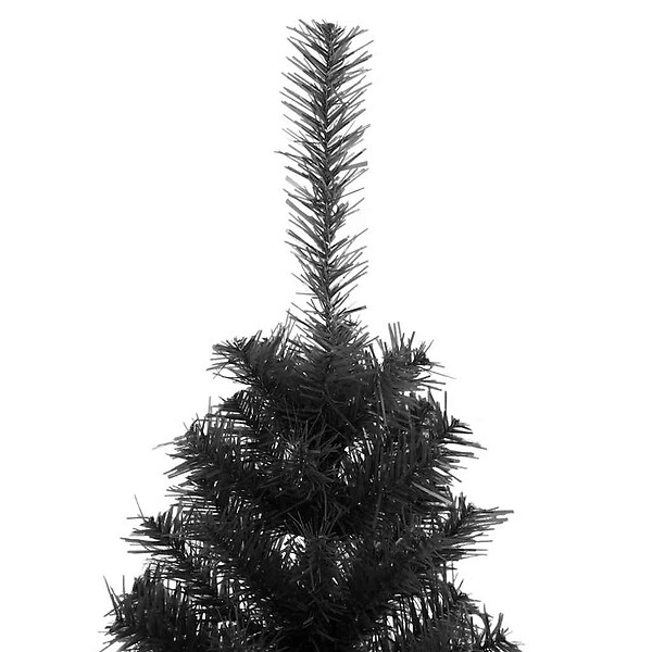 VIDAXL - vidaXL Sapin de Noël artificiel avec support noir 150 cm PVC - large
