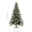 VIDAXL - vidaXL Sapin de Noël avec pommes de pin Vert et blanc 225 cm PVC et PE - vignette