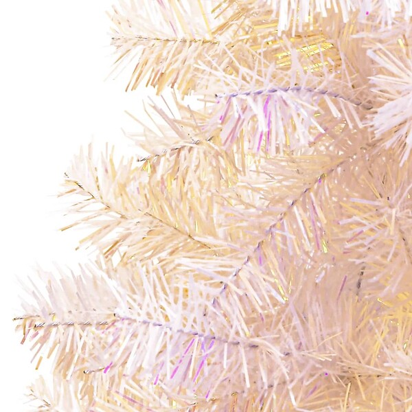 VIDAXL - vidaXL Sapin de Noël artificiel pointes iridescentes Blanc 240 cm PVC - large