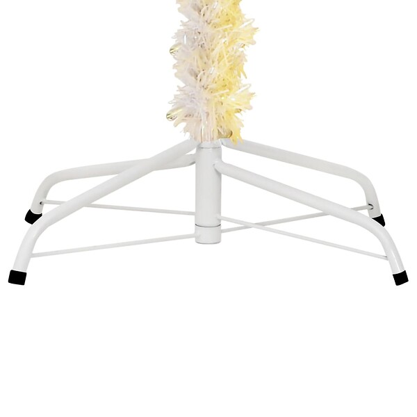 VIDAXL - vidaXL Sapin de Noël artificiel pointes iridescentes Blanc 240 cm PVC - large