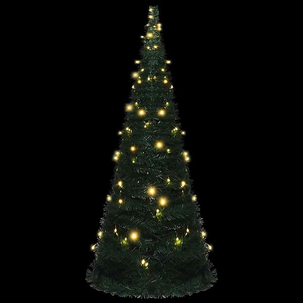 VIDAXL - vidaXL Sapin de Noël artificiel pré-éclairé avec guirlandes vert 210cm - large