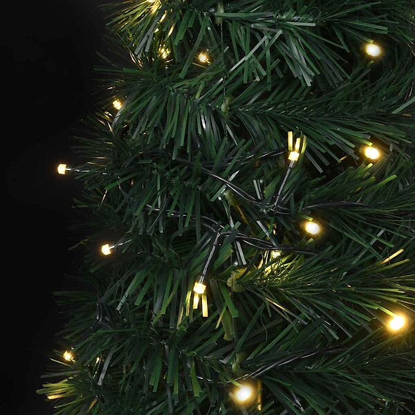 VIDAXL - vidaXL Sapin de Noël artificiel pré-éclairé avec guirlandes vert 210cm - large
