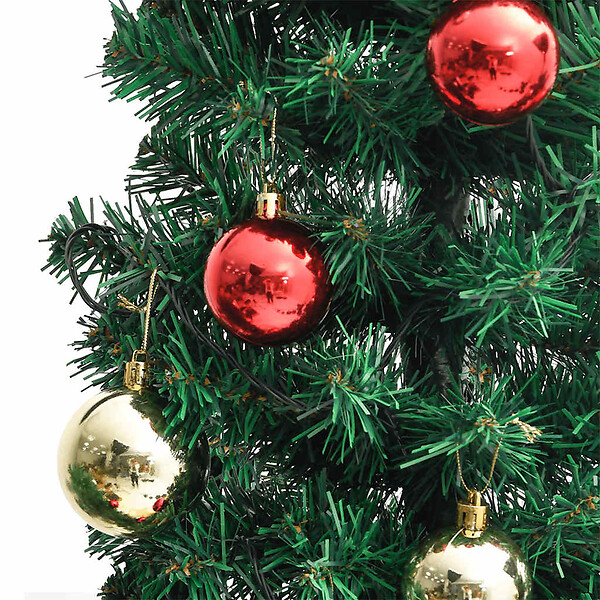 VIDAXL - vidaXL Cactus de Noël avec support et LED Vert 150 cm PVC - large