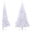 VIDAXL - vidaXL Sapin de Noël artificiel moitié avec support blanc 240 cm PVC - vignette