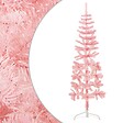 VIDAXL - vidaXL Demi sapin de Noël artificiel mince avec support Rose 150 cm - vignette