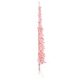 VIDAXL - vidaXL Demi sapin de Noël artificiel mince avec support Rose 210 cm - vignette