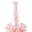 VIDAXL - vidaXL Demi sapin de Noël artificiel mince avec support Rose 210 cm - vignette