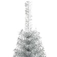 VIDAXL - vidaXL Demi sapin de Noël artificiel avec support argenté 210 cm PET - vignette