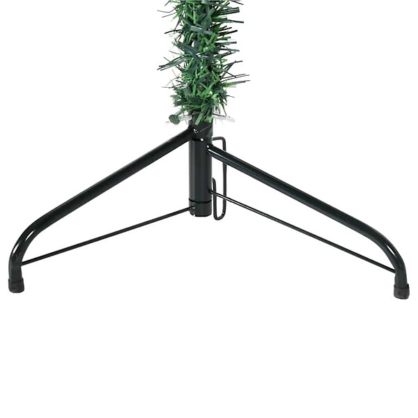 VIDAXL - vidaXL Demi sapin de Noël artificiel mince avec support Vert 210 cm - large