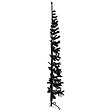 VIDAXL - vidaXL Demi sapin de Noël artificiel mince avec support Noir 210 cm - vignette