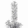 VIDAXL - vidaXL Demi sapin de Noël artificiel mince avec support Argenté 120 cm - vignette