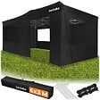 TECTAKE - Pavillon pliable Viola 3 x 6 m, aluminium, 6 panneaux latéraux noir - vignette