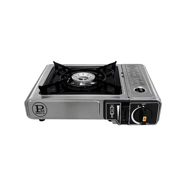 INTEC - Réchaud à Gaz Portable 1Feu 2200W Inox Allumage Facile Piezo Cartouche gaz Butane échaud Camping, Van Cuisine Extérieure INTEC - large