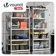 VOUNOT - Lot de 2 etageres de rangement charge lourde robuste 5 niveaux 180x90x40cm - vignette
