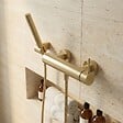 FERRO - CIRICULUS Robinet mitigeur de douche + douchette à main or brossé - vignette