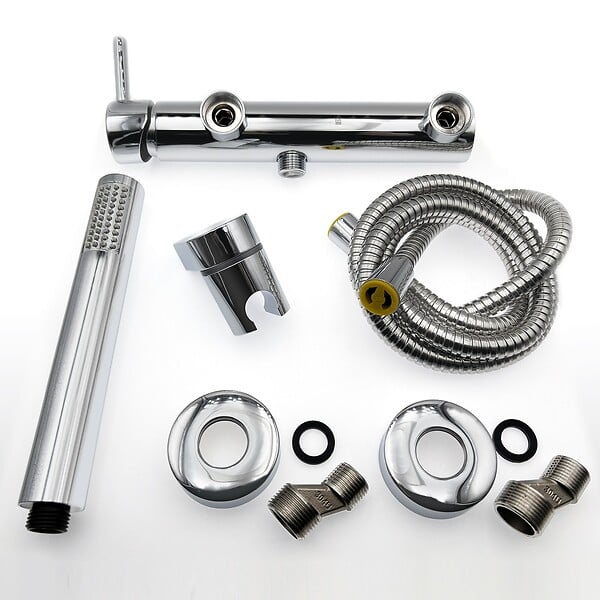 FERRO - CIRICULUS Robinet mitigeur de douche + douchette à main chrome brillant - large