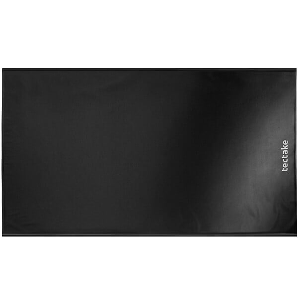 TECTAKE - Tapis de sol garage antidérapant en caoutchouc imperméable noir avec raclette 5x2 4 m facile à nettoyer - large