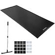 TECTAKE - Tapis de sol garage antidérapant en plastique noir 6,7 x 2,6 m imperméable avec raclette extracteur télescopique - vignette