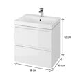 CERSANIT - Meuble de salle de bain-60x45cm-Blanc-Moduo - vignette