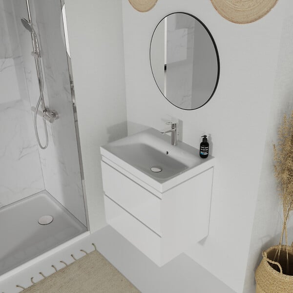 CERSANIT - Meuble de salle de bain-60x45cm-Blanc-Moduo - large