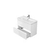 CERSANIT - Meuble salle de bain-80x37.5cm-Gain de place-Blanc Brillant-Moduo Slim - vignette