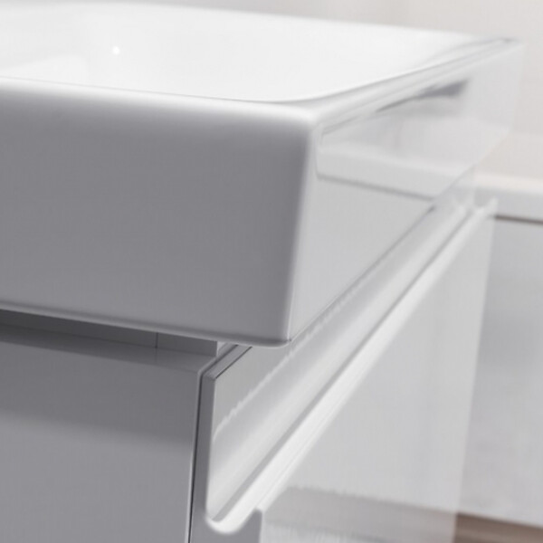 CERSANIT - Meuble salle de bain-50x35cm-Gain de place-Blanc Brillant-Moduo Slim - large