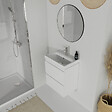 CERSANIT - Meuble salle de bain-50x35cm-Gain de place-Blanc Brillant-Moduo Slim - vignette