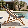 OVIALA - Lot de 2 chiliennes en aluminium inclinable 4 positions noir - Palaos - vignette