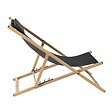OVIALA - Lot de 2 chiliennes en aluminium inclinable 4 positions noir - Palaos - vignette