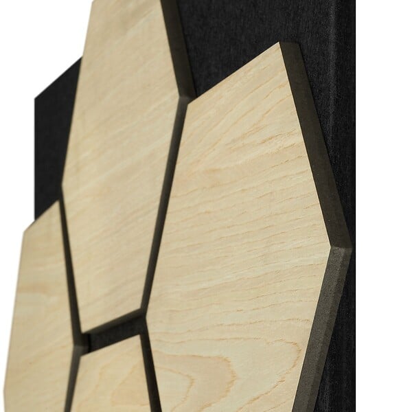 TECTAKE - Lot 6 panneaux acoustiques en mdf en placage bois chêne clair 76 x 62 cm découpables - large