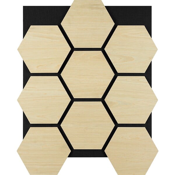 TECTAKE - Lot 4 panneaux acoustiques en mdf chêne clair effet bois absorption acoustique efficace mur - large