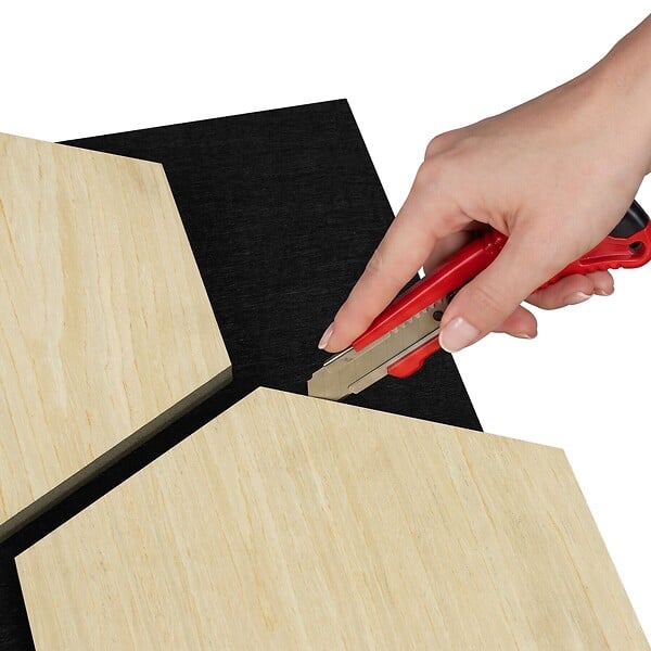 TECTAKE - Lot 4 panneaux acoustiques en mdf chêne clair effet bois absorption acoustique efficace mur - large