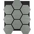 TECTAKE - Lot 6 panneaux acoustiques aspect bois en mdf placage bois véritable chêne gris clair 76 x 62 x 1,8 cm - vignette
