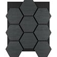TECTAKE - Lot 4 panneaux acoustiques mdf en feutre nid abeilles absorption bois chêne noir 60x60 cm - vignette