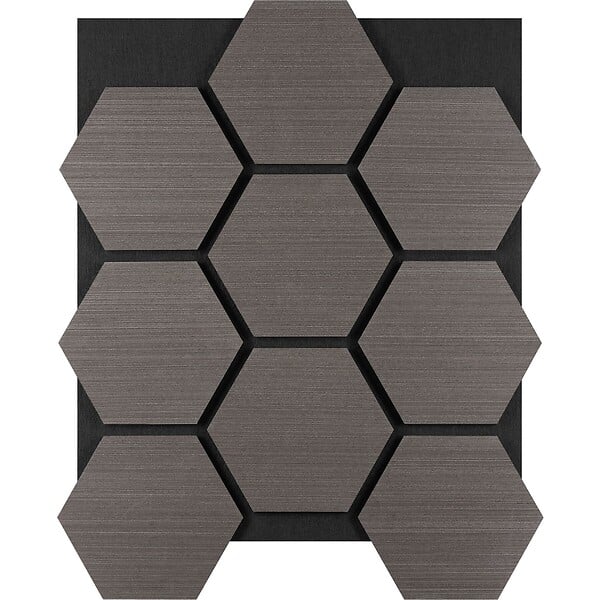 TECTAKE - Lot de 8 panneaux acoustiques aspect en bois chêne gris absorption phonique efficace 76 x 62 x 1,8 cm - large
