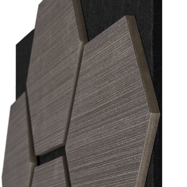 TECTAKE - Lot de 8 panneaux acoustiques aspect en bois chêne gris absorption phonique efficace 76 x 62 x 1,8 cm - large