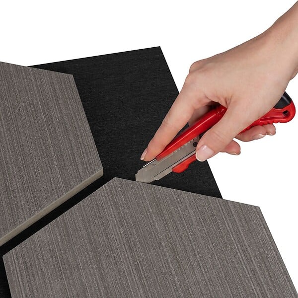 TECTAKE - Lot de 8 panneaux acoustiques aspect en bois chêne gris absorption phonique efficace 76 x 62 x 1,8 cm - large