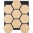 TECTAKE - Lot 8 panneaux acoustiques marron chêne en mdf bois véritable 76 x 62 x 1,8 cm - vignette