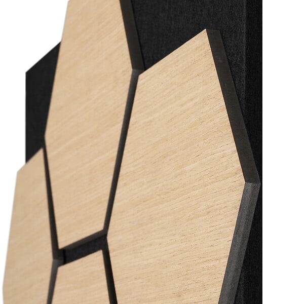TECTAKE - Lot 8 panneaux acoustiques marron chêne en mdf bois véritable 76 x 62 x 1,8 cm - large
