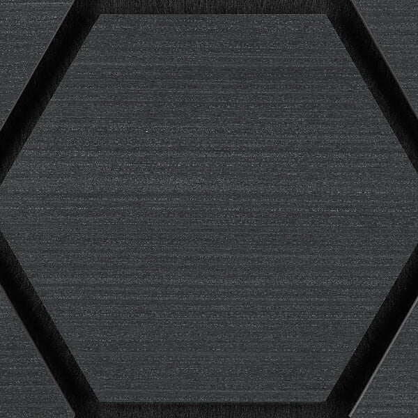 TECTAKE - Lot 6 panneaux acoustiques en mdf chêne noir absorption en feutre nid dabeille - large