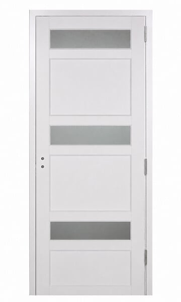 GD MENUISERIES - Bloc Porte izi Blanc H204 x L93 Poussant Gauche Côtes Tableau - large