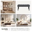 TECTAKE - banc rembourré en velours gris motif matelassé 95x38x45 cm charge 220 kg robustesse confort assise - vignette