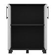 INTEC - Meuble de rangement 2 portes 2 Etagères Gris 68 x 37 x 90cm Armoire de rangement basse - vignette