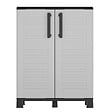 ARTPLAST - Armoire de rangement 2 portes Gris 68x37x90cm - Meuble de rangement Garage Maison Terrasse - vignette