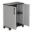 ARTPLAST - Armoire de rangement 2 portes Gris 68x37x90cm - Meuble de rangement Garage Maison Terrasse - vignette