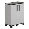 ARTPLAST - Armoire de rangement 2 portes Gris 68x37x90cm - Meuble de rangement Garage Maison Terrasse - vignette