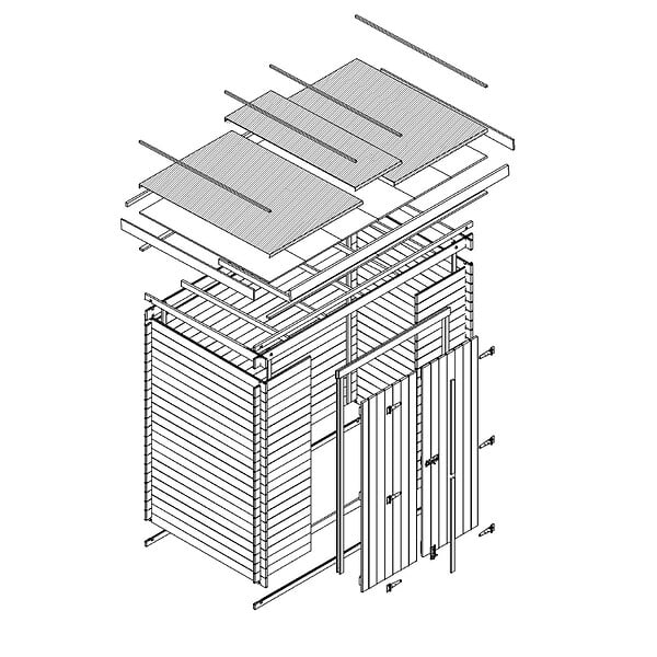 TIMBELA - Abri de Jardin en Bois 2,63 m² TIMBELA M310C1 - large