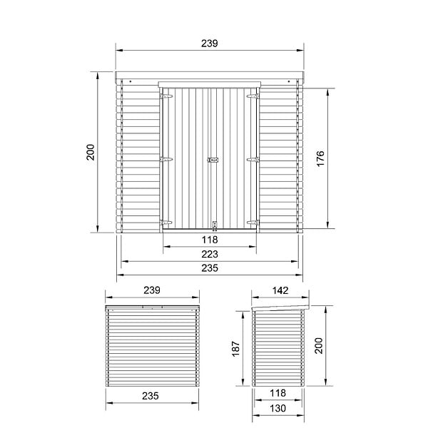 TIMBELA - Abri de Jardin en Bois 2,63 m² TIMBELA M310C1 - large