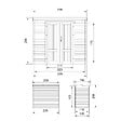 TIMBELA - Abri de Jardin en Bois 2,63 m² TIMBELA M310F1+M310G - vignette