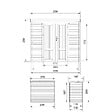 TIMBELA - Abri de Jardin en Bois 2,63 m² TIMBELA M310F1 - vignette